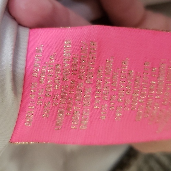 Betsey Johnson wool blend neutral boucle plaid midi double breasted coat w/ tie - Picture 7 of 12